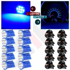 10 X T10 Blue 194 LED Bulb Instrument Gauge Cluster Dash Light Twist Lock Socket