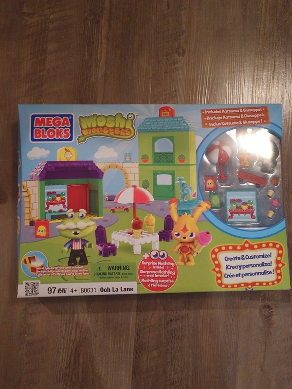 BRAND NEW! MEGA BLOKS MOSHI MONSTERS SET! OOH LA LANE, 97 PIECES