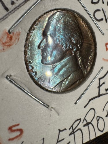 1980 P JEFFERSON NICKEL 5C ERROR STRUCK ON 1C PLANCHET Die Clash FS Rare Coin ๐ - Picture 5 of 10