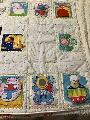 Vintage Jolly USA Baby Activity Play Floor Mat Interactive Animals