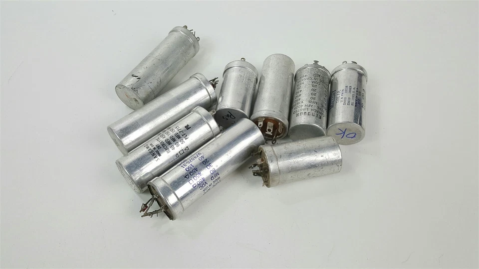 Lote mixto de condensadores vintage 450v - ver fotos para valores - sangamo, STM Foto 3 de 4