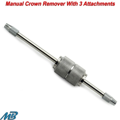 Crown Remover Manual With 3 Tips Bridge Removal Restoration Dental Instrument CE - Picture 4 of 5