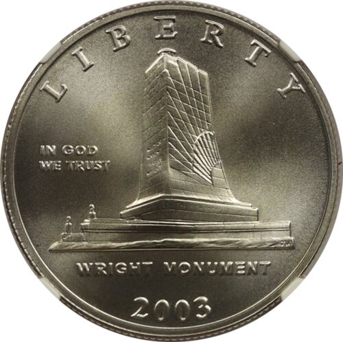 2003-P First Flight 50C NGC MS 70 Modern Commemorative Half Dollar - Picture 3 of 4