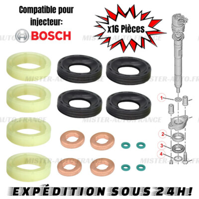 Joint injecteur pour Peugeot 207 3 Portes 1.6 HDi 90 CH Diesel 66 KW