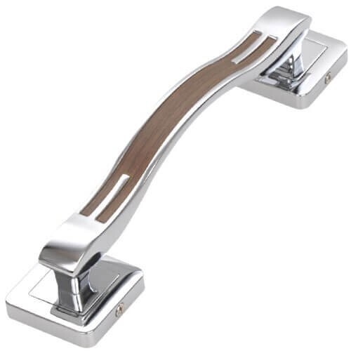Maniglia A Inserti In Ottone E Plastica – M8, Foro 8mm, Testa Bombata, 1.5 Pollici