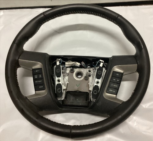 10-12 FORD FUSION STEERING WHEEL , Leather Wrapped, Black, Genuine OEM Part - 第 1/2 張圖片