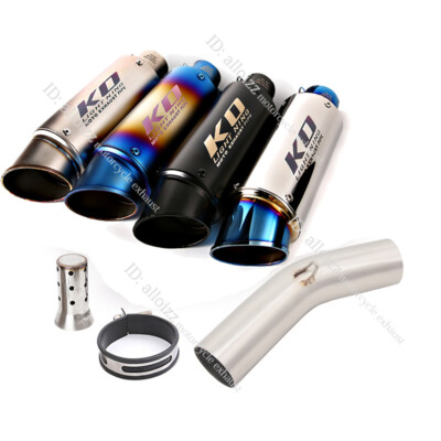 For Kawasaki Ninja ZX6R ZX636 2009-26 Black Muffler Pipe Slip On Exhaust System