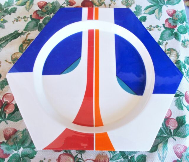 Piatto PETER CHINNI Arte Ceramica Romana ACR 1971 Collezione HEXAGON 33x29 cm Piatto PETER CHINNI Arte Ceramica Romana ACR 1971 Collezione HEXAGON 33x29 cm