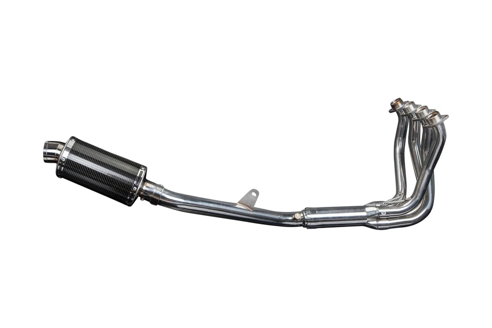Silenciador de escape completo Honda CBR1100XX Blackbird 96-09 4-1 9" carbono ovalado Foto 2 de 4