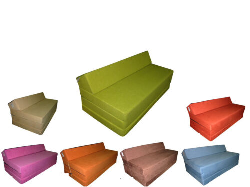 Matelas lit futon sofa pliable pliant 200x120x10 cm chauffeuse 2 place - Photo 1/21