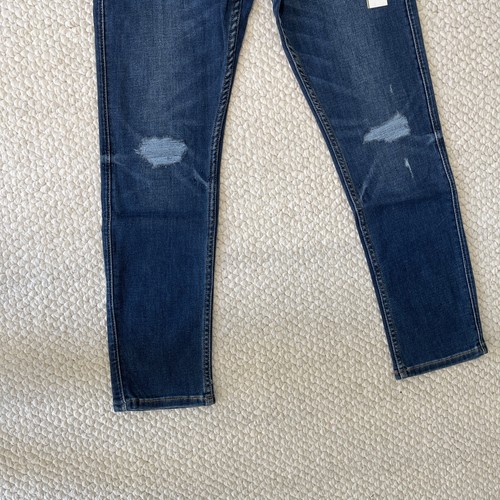 Cat &Jack Jogger Flexible Drawstring Stretch Jean Distressed 12 Blue Denim NEW - Picture 5 of 10