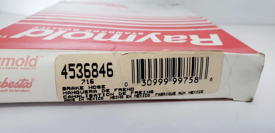 Manguera de freno RAYMOLD RAYBESTOS 4536846, NUEVA EN CAJA Foto 2 de 4