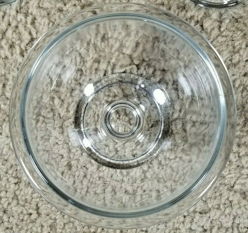 Cuatro 4 platos de helado Bormioli Rocco Italia con pedestal con patas cuencos heladería Foto 4 de 4