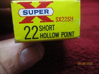 Vintage Western/Winchester SUPER  X, 22 Short Hollow Point, Ammo Box, (EMPTY)