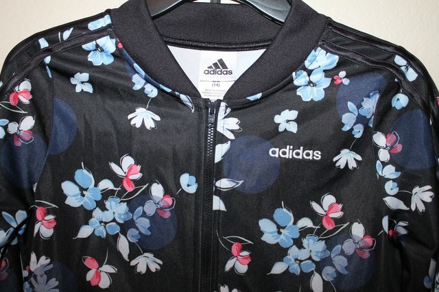 Black Floral Zip Jacket 