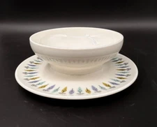 MCM Gravy Boat with Attached Underplate Nordic by Syracuse USA Made