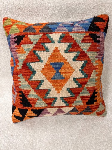 Fundas de cojín Afghan Kilim 100 % lana hechas a mano - multicolor - Imagen 20 de 91