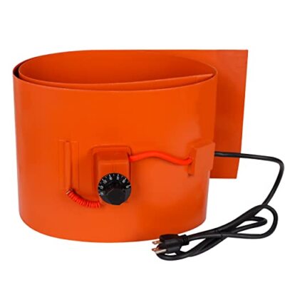 Barrel Heater Kit 55-Gallon Drum Warmer Pad Heavy Duty Silicone