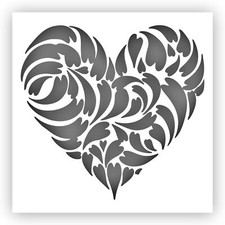 Heart of Hearts 4 Stencil - Choose a Size - Laser-Cut Reusable Plastic