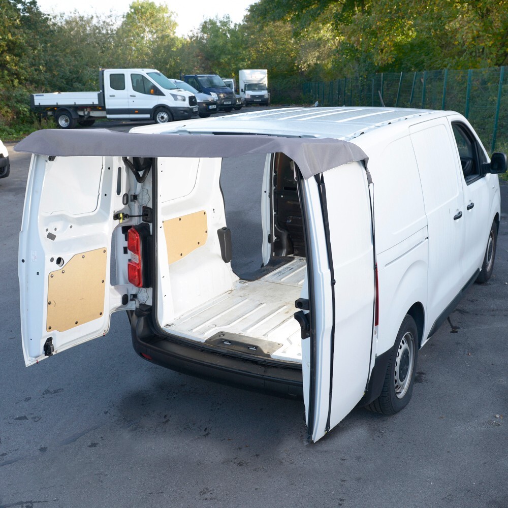 UK Custom Covers Rear Barn Door Awning Cover For Vauxhall Opel Vivaro (2019+) - Black