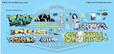 #ad Railroad Graffiti HO Scale Decal Set $12.97