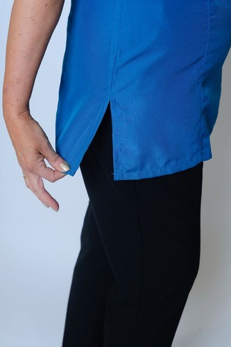Woman Beauty Tunics Salon Carer Dentists Uniform Woman Top in Black Red Lilac - Picture 32 of 51