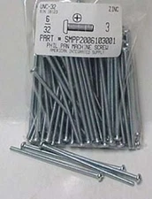 #6-32x3 Pan Head Phillips Machine Screws Steel Zinc Plated (40)