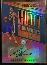 Landry Shamet Wichita State Basketball Panini Autograph Auto Rookie Card 76ers. rookie card picture