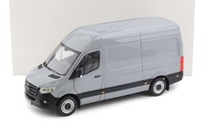 1:18 NOREV Mercedes Sprinter Box Van 2018 Light Grey Diecast