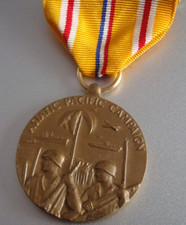 Vintage WW2 UNITED STATES  - ' WW2 ASIATIC-PACIFIC CAMPAIGN FULL SIZE MEDAL'