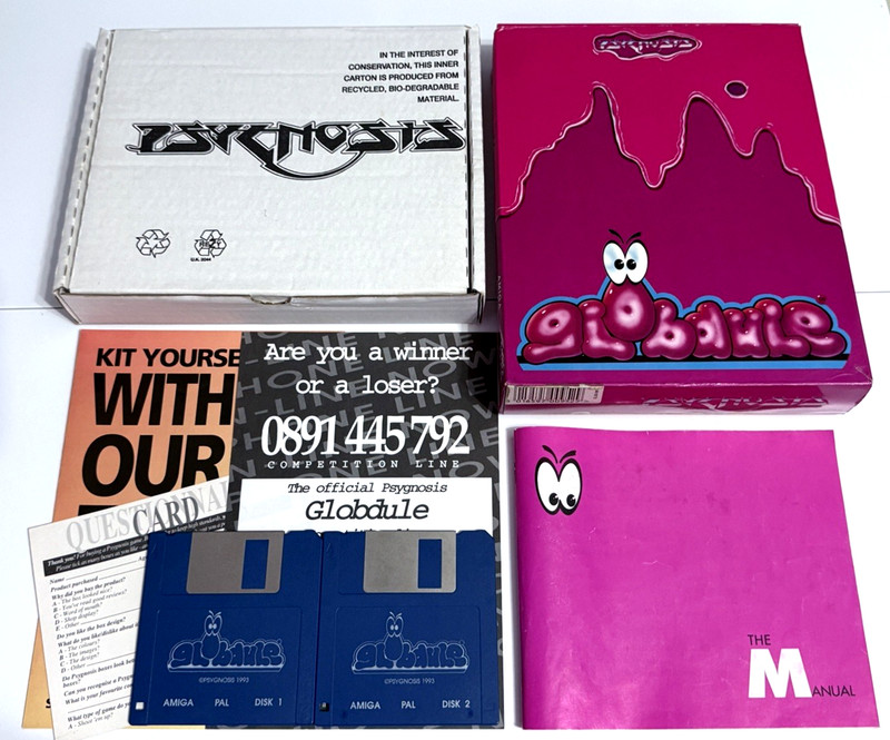 GLOBDULE - COMMODORE AMIGA - PSYGNOSIS - BIG BOX COMPLETE *EXCELLENT CONDITION*