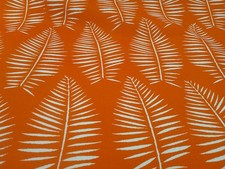 Outdoor Premier Prints "Breeze" Palm Leaf Orange  White PP4311 BTY Polyester