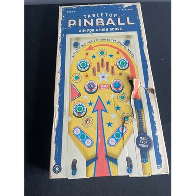 Professor Puzzle Tabletop Pinball Wooden Arcade Game Yellow Retro Style NEW