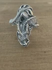 Vintage SARDA Bali Artisan Sterling Silver Dragon Ring Sz 9
