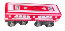 2016 Maison Battat Wooden Railway Passenger Train Red/