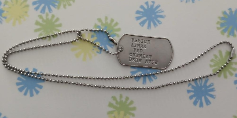 Promotional Dog Tags for Drum Wars Carmine & Vinnie Appice Stamped w/Neck Chain