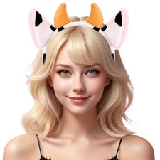 Plush Ears Headband Realistic Animal Ears Halloween Funny Headwear Photo Props