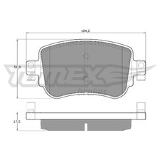 Satz Bremsbeläge Bremsklötze hinten für Seat Alhambra 710 711 Leon 5F1 | 2438
