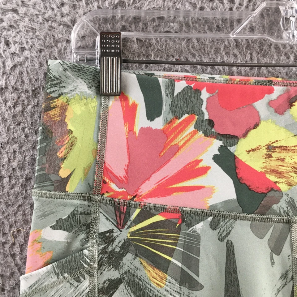 Calvin Klein Performance Leggings Mujer 1X Multicolor Floral Pull On Elástico Foto 3 de 4