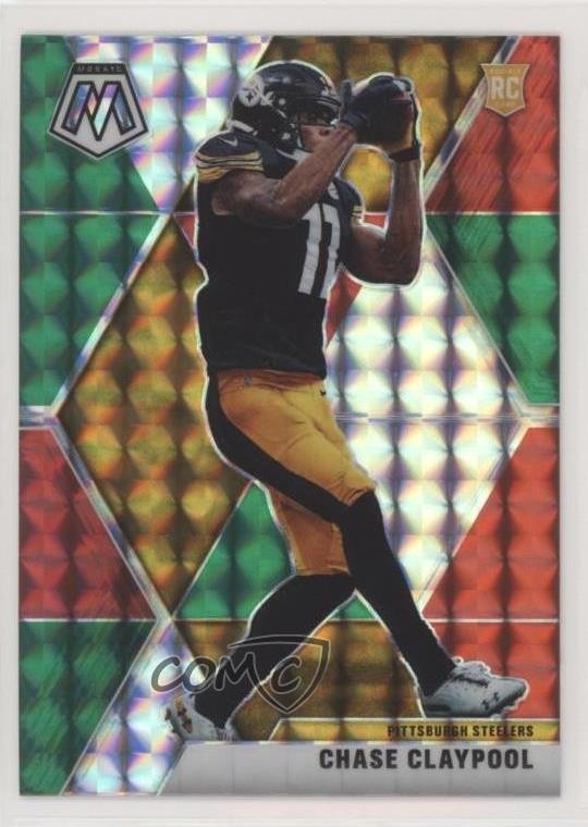 2020 Panini Mosaic Rookies Choice Red and Green Prizm Chase Claypool Rookie RC