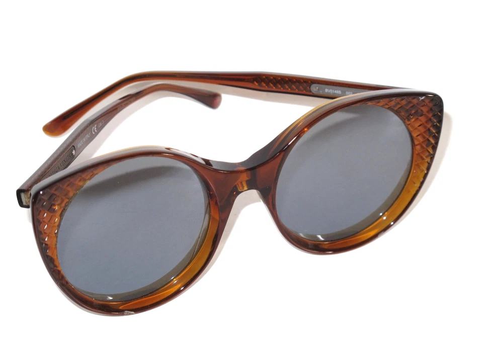 Gafas de sol Bottega Veneta BV0148S marrón ojo de gato con lente redonda ¡COMO NUEVAS con estuche! Foto 4 de 4