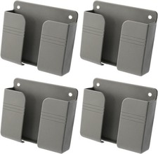 4Pcs Wall Mount Cell Phone Charging Holder, Gray