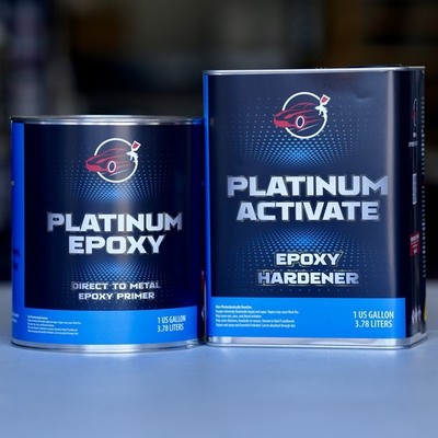 DTM Epoxy Primer Gallon Kit BLACK 1:1 MIX Platinum 2K Epoxy w/Hardener BLACK