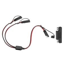14AWG SAE Y Splitter 1 to 2 Cable 1.8 ft with Caps  Polarity Reverse Adapter