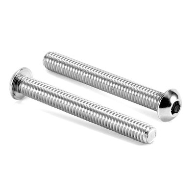 3/8-16 X 2-1/2'' Button Head Socket Cap Bolts Screws, 10Pcs 304 Stainless Steel 1