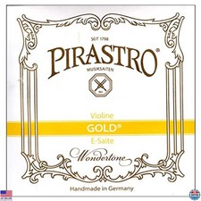 PIRASTRO Gold E-Line E3158 Loop End Violin String - Premium Quality Gold Finish