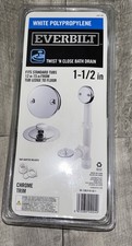 Everbilt Twist and Close 1-1/2 in. White Poly Pipe Bath Drain Chrome J