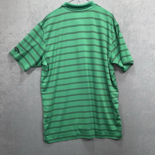 Callaway Opti Dri Striped Short Sleve Polo Golf Shirt Green Extra Large - Picture 8 of 9