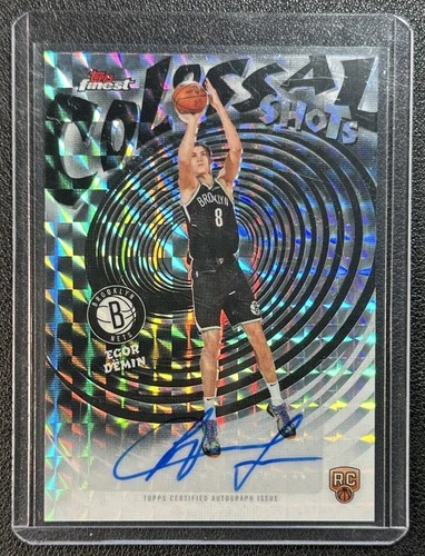 EGOR DEMIN 2025-26 TOPPS FINEST ROOKIE COLOSSAL SHOTS AUTO GEOMETRIC REFRACTOR
