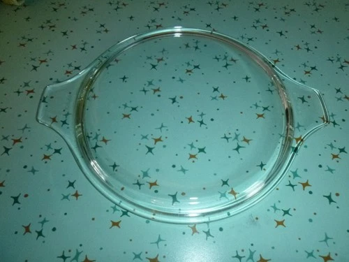 NOS Vtg Pyrex 475-C25 Round Clear Glass Lid ONLY W/ Handles 8" x 11"